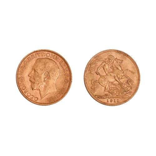 64 - Gold coin. George V, Sovereign 1911NO BUYER'S PREMIUM ON THIS LOT... 