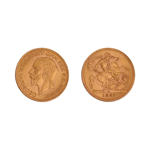 77 - Gold coin. George V, Sovereign 1931SANO BUYER'S PREMIUM ON THIS LOT... 