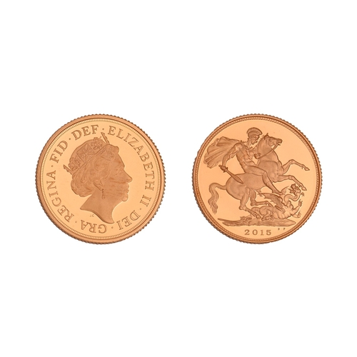 86 - Gold coin. Elizabeth II, Sovereign 2015 BUNO BUYER'S PREMIUM ON THIS LOT... 