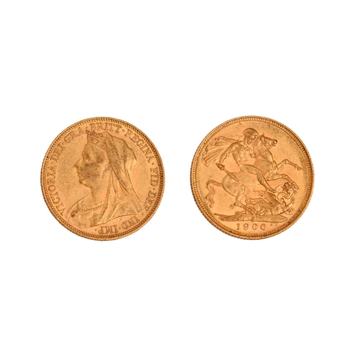 94 - Gold coin. Victoria, Sovereign 1900SNO BUYER'S PREMIUM ON THIS LOT... 