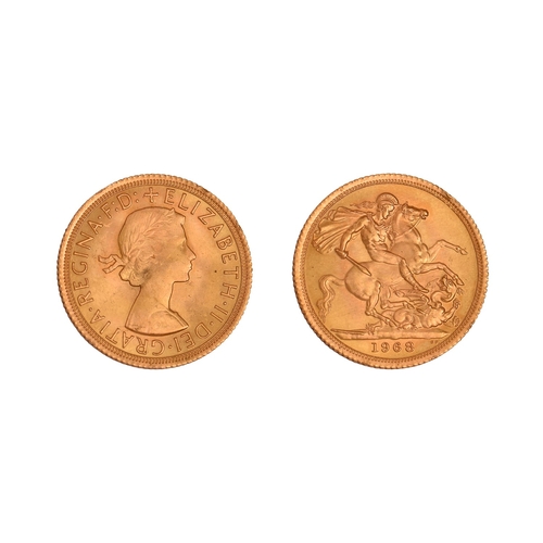 97 - Gold coin. Elizabeth II, Sovereign 1968NO BUYER'S PREMIUM ON THIS LOT... 