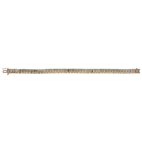 61 - A diamond bracelet, in 9ct gold, 19.5cm l, Convention marked, 11.7g