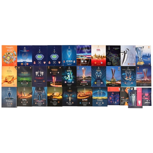 181 - Soccer. An extensive collection of European Final matchday programmes, 1962-2023, finals including E... 