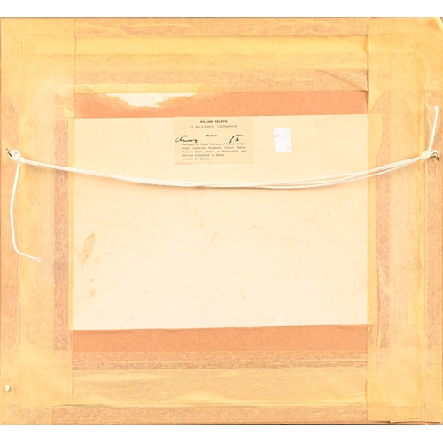 262 - William Selwyn (b. 1933) - Ael Y Garth, Caernarfon, Wales, St Peblig's Church in the background, sig... 