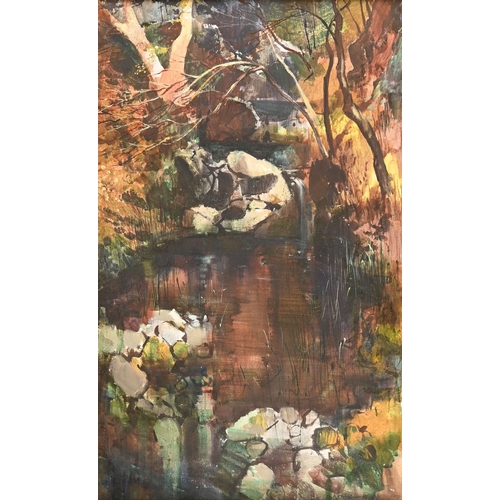 270 - Kenneth Webb RWS RUA (1927-) - Waterfalls in a Secluded Dell, signed, oil on canvas, 75 x 49.5cm... 