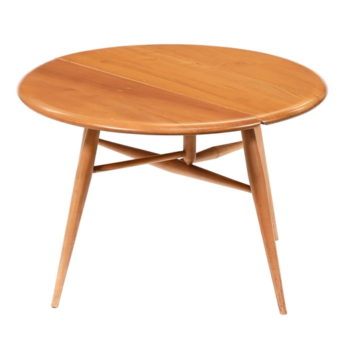 326 - A mid century Ercol 308 drop leaf coffee table, 40cm h; 61 x 61cm