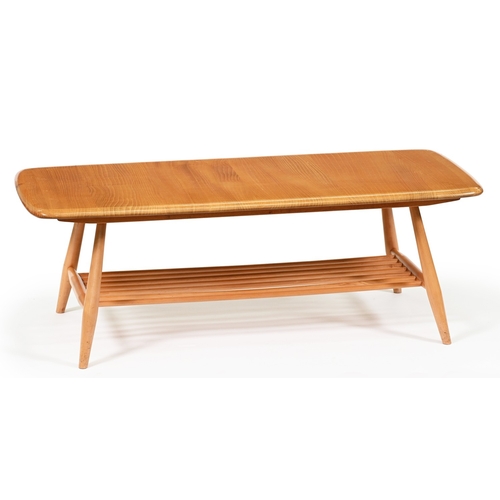 327 - A mid century Ercol 459 coffee table, 36cm h; 104 x 46cm
