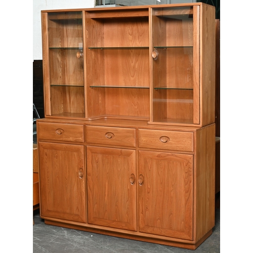 328 - An Ercol Windsor 2161 sideboard and display top, with original assembly instructions, 185cm h; 156 x... 