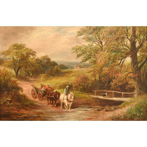 261A - George Turner (1841-1910) - Mercaston Brook, Derbyshire, signed, signed again and inscribed Mercasto... 