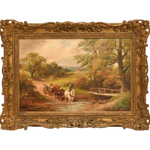 261A - George Turner (1841-1910) - Mercaston Brook, Derbyshire, signed, signed again and inscribed Mercasto... 