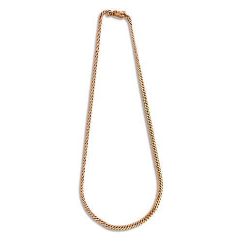 22 - A 9ct gold chain, 43cm l, import marked, London 1981, 12.2g