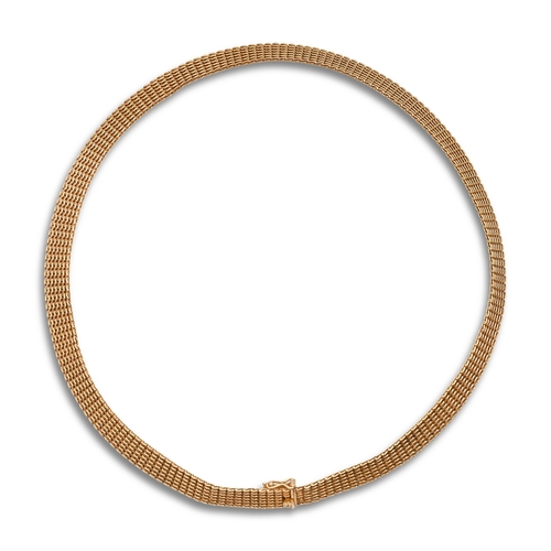 51 - A gold necklace, 38.5cm l, marked 585, 28g