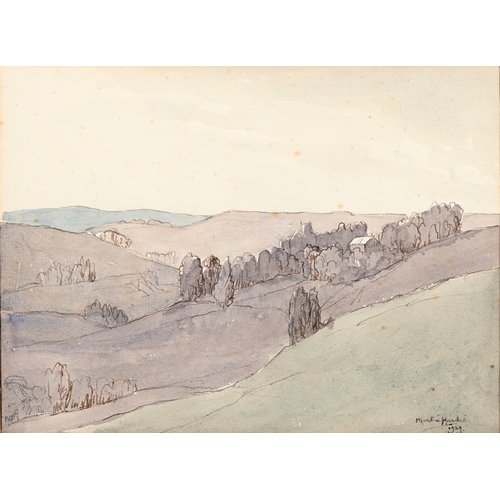 545 - Martin Hardie RE, RI, RSW (1875-1952) - Landscapes, two, both signed, one dated 1929, pen, ink and w... 