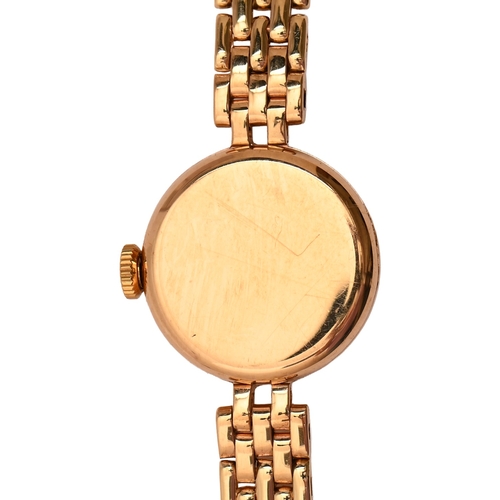 62 - A Rotary 9ct gold lady's wristwatch, 1.9cm diam, London 1963, on later associated gold bracelet, unm... 