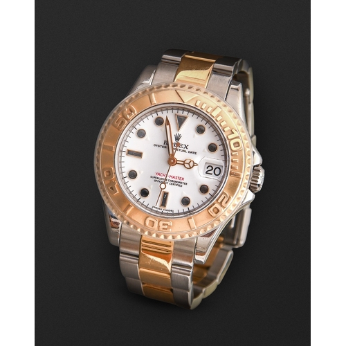 85 - Rolex. An 18ct gold and stainless steel self-winding wristwatch, Oyster Perpetual Date Yacht-Master,... 