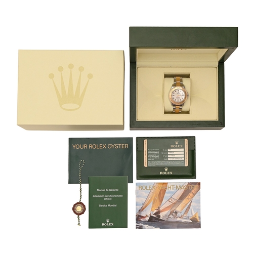 85 - Rolex. An 18ct gold and stainless steel self-winding wristwatch, Oyster Perpetual Date Yacht-Master,... 