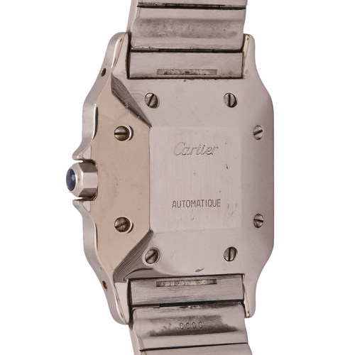 49 - A Cartier stainless steel self-winding gentleman's wristwatch, Santos, Ref 0201780, No 296016709, 2.... 