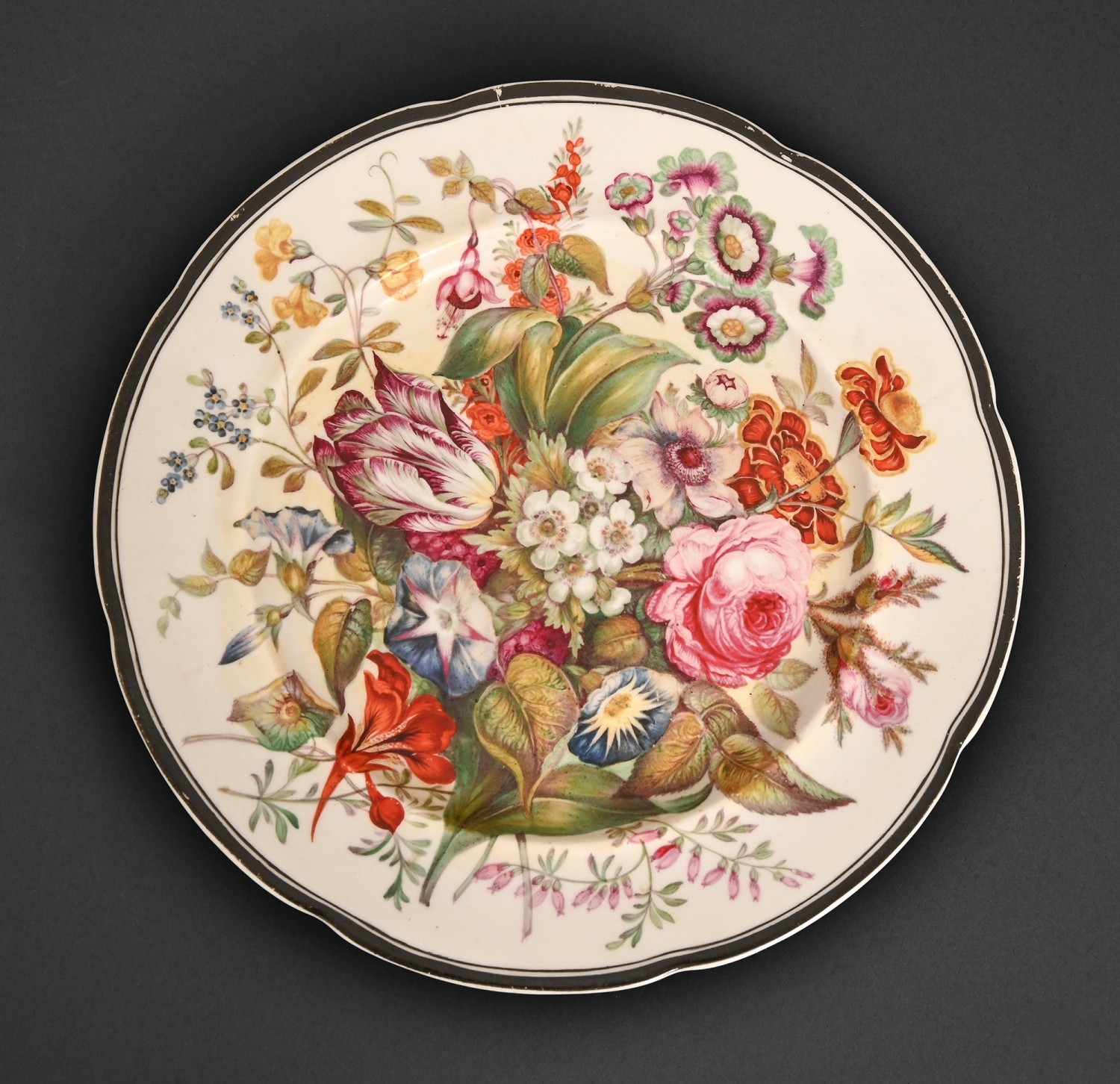 A Derby cabinet plate, probably painted by James Rouse Sr, c1835 ...