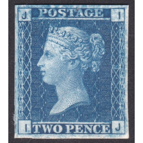 212 - 2d Blue Plate 9 Imperf on soft card from the Paris Exhibition Proof
DP  Cat £4000