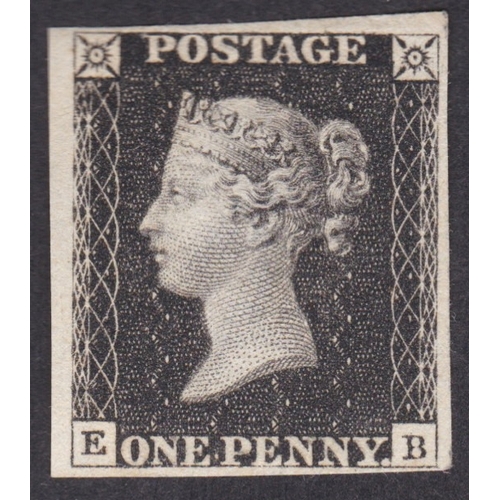 44 - 1d Black (EB) Plate 6- Superb Unmounted Mint with excellent original gum
 Clean  bright  appearance ... 