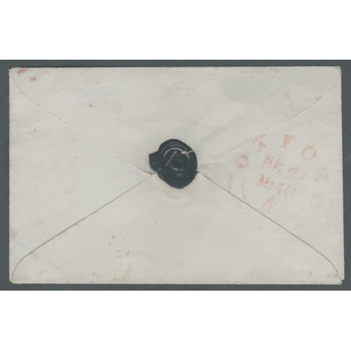 47 - 1d Black (OC) used on small attractive env from Windsor (town CDS+ Boxed No.2 on front)
-Stamp with ... 