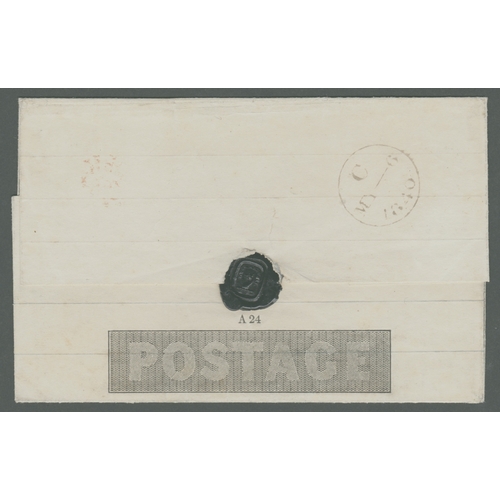 5 - 1d Mulready Letter Sheet (A24)   used on first day of issue 6th May 1840
Condition is excellent-Clea... 