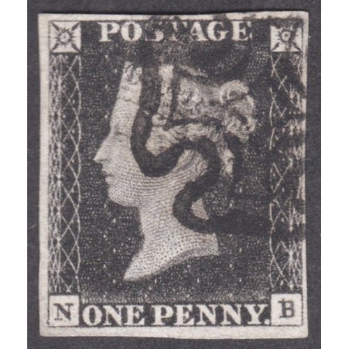 50 - 1d Grey Black (NB) Plate 7 showing letter 