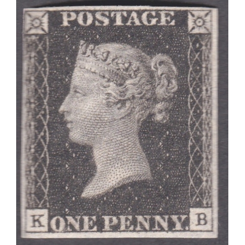 56 - 1d Black (KB) Plate 8 Unmounted mint with excellent original gum
 (nicely aged with faintly brownish... 