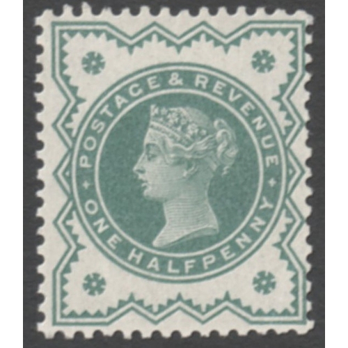 241 - 1887-92 Jubilee 1/2d Colour trial in Blue Green (in issued colour)
Perf 14- No Wk- Fine Unmounted Mi... 