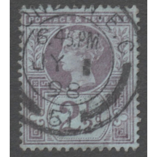 249 - 1887-92 Jubilee 2.1/2d  with Inverted Wk - Fine used with neat
CDS- SG.201wi Cat £1400