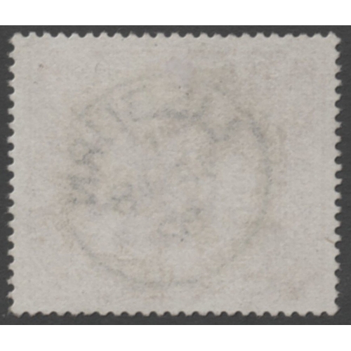 275 - 1876 5/- Rose Plate 2 Telegraph stamp Perf 14
Fine used cancelled by Lisburn CDS.  SG.T14  Cat £600