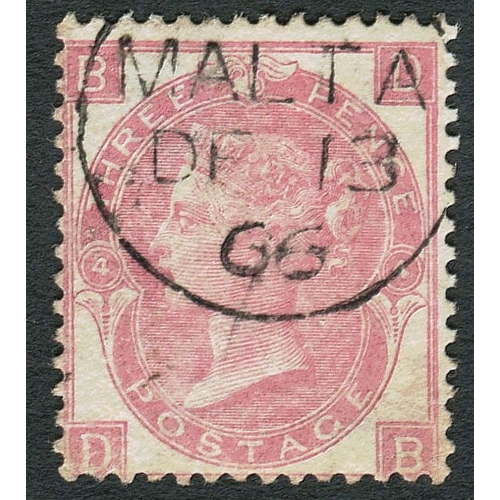 35 - 1865 3d Rose Plate 4 -Fine used on thick paper - cancelled by Malta CDS
Fine for these whci normally... 