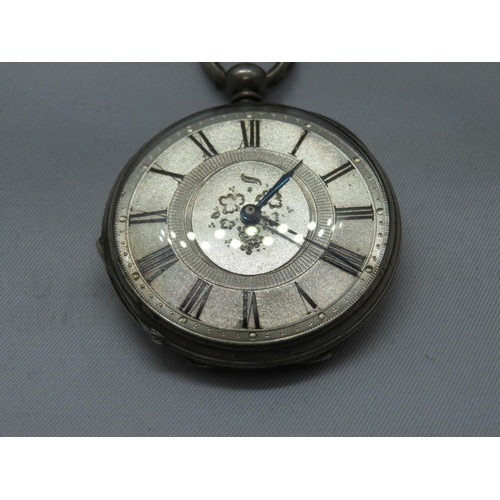 144 - Ladies silver pocket watch