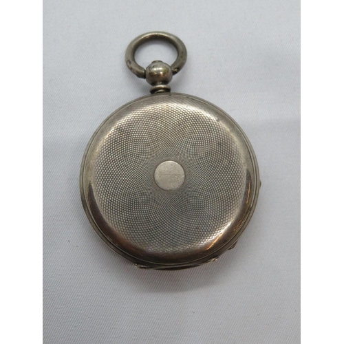 144 - Ladies silver pocket watch