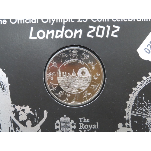 158 - London 2012 official Olympic £5.00 coin still sealed