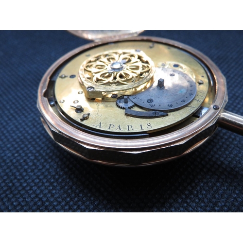 18 - 18ct Paris chiming alarm pocket watch