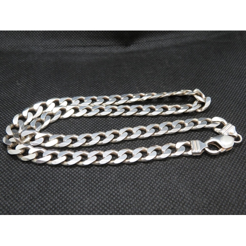 182 - Gentleman's solid silver neck chain 20