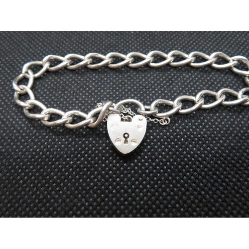 54 - Vintage silver bracelet with safety chain Birmingham 1976 14g