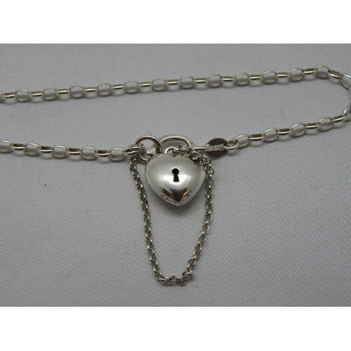 96 - Silver padlock bracelet