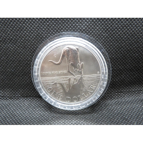 102 - 1997 Australia silver Kangaroo dollar pure silver proof