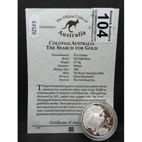 104 - Australian 5 dollar coin The Search for Gold