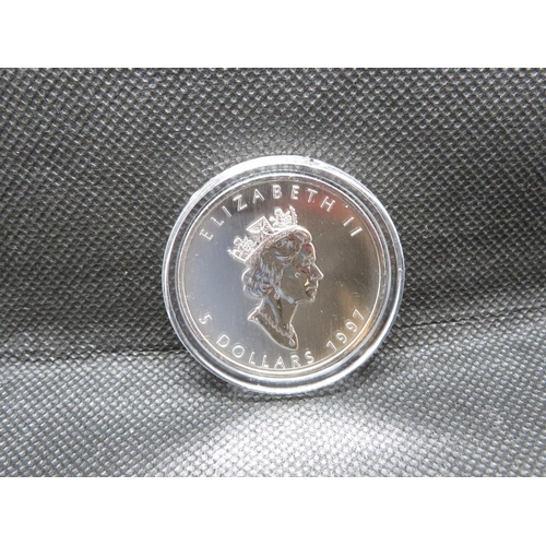 110 - 1997 Silver Maple Leaf Canada 5 dollar silver proof