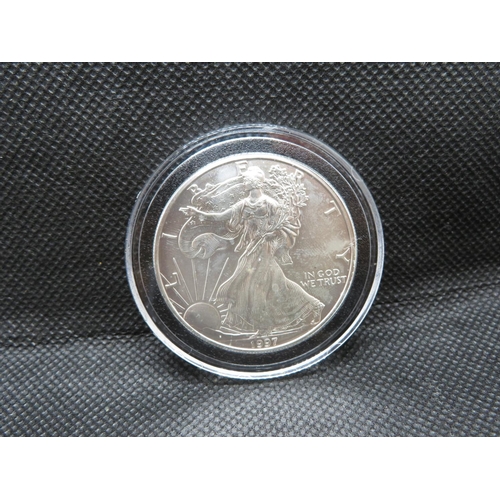 111 - 1997 American Silver Eagle dollar Walking Liberty silver proof