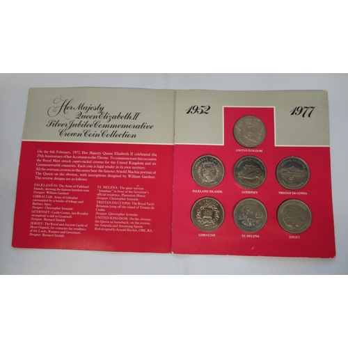 117 - 1977 Official Royal Mint silver Jubilee Crowns set of 7