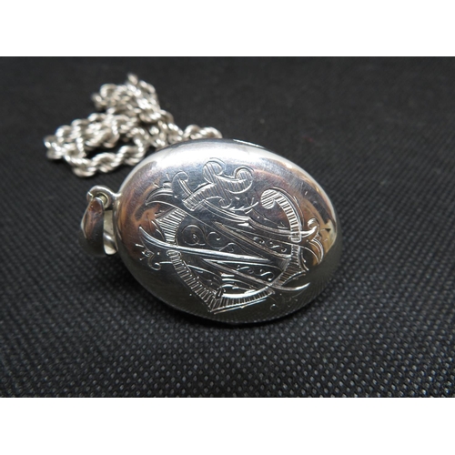 51 - Victorian silver locket on 20