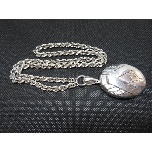 51 - Victorian silver locket on 20