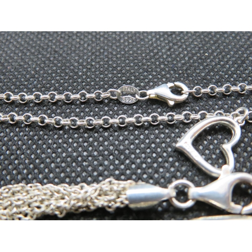 55 - 2x modern heart design bracelets one set with diamond stamped with DIA 3g the other fully HM 12.5g