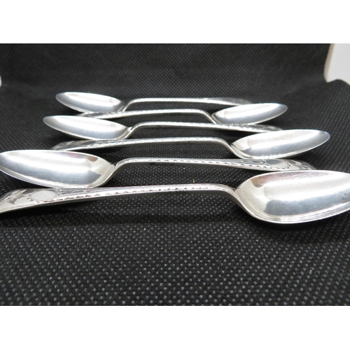 92 - Solid silver set of 6x Celtic star design teaspoons Sheffield 1912 93 g with vacant cartouche by Coo... 