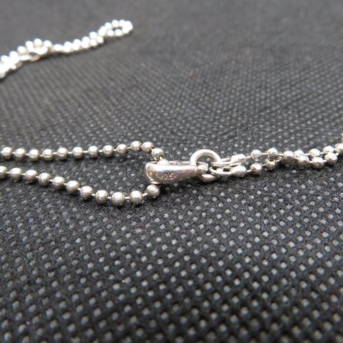 13 - Silver bobble necklace with 2 droppers 16