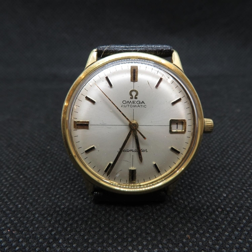 180 - Omega Seamaster cross hair dial automatic watch with date, calibre 562  24 jewels good condition few... 